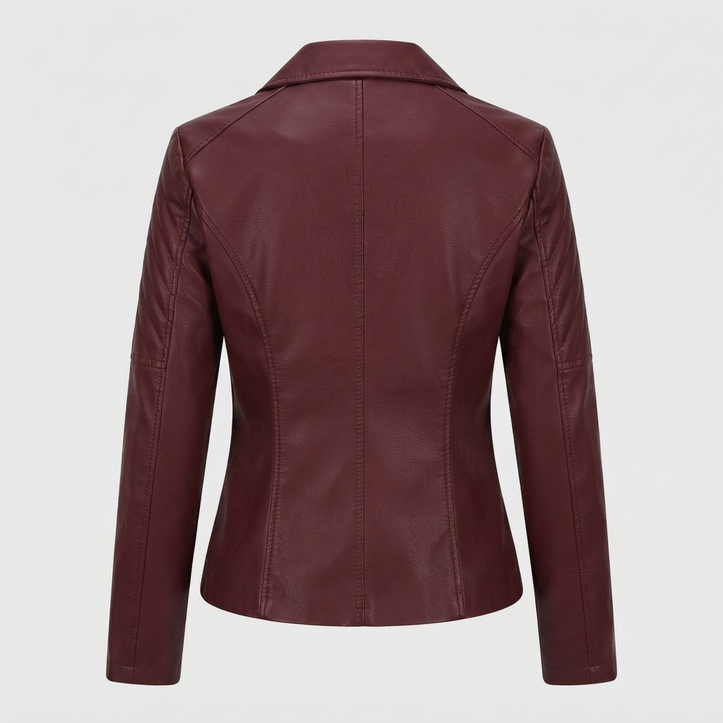 Women's Long Leather Jacket Back View women's long leather jacket back view