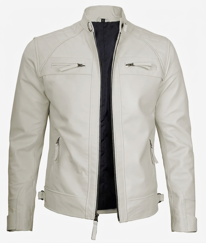 off-white biker leather jacket