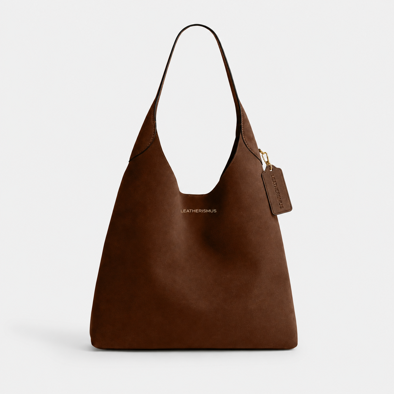Oversized soft leather hobo shoulder bag in tan with wide top handle Oversized soft leather hobo shoulder bag in tan with wide top handle
