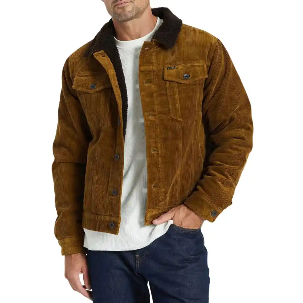 Men's Sherpa Lined Trucker Jacket Front View
